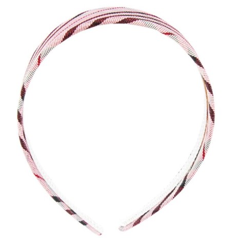 Обруч для волосся в клітинку, червоний (d=13 см)