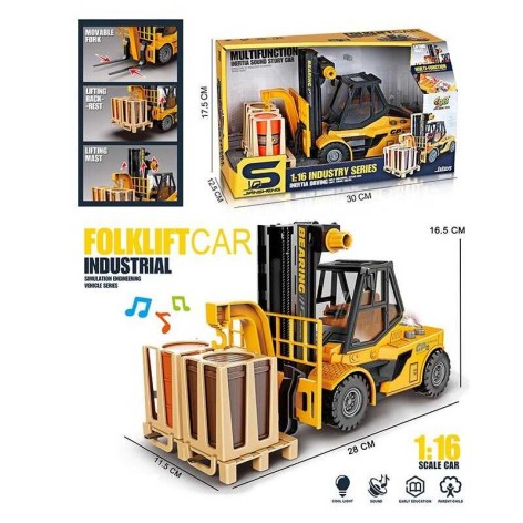 Машина спецтехники "Навантажувач", груз, инерция, звук, подсветка JS130