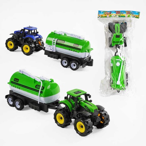 Трактор 2 кольори, інерційний механізм, знімна цистерна, в п/е 
