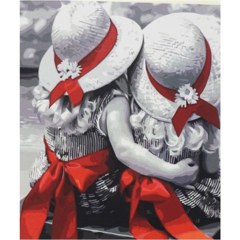 Картина по номерам 0593 ОРТ цв. Маленькие мечтательницы 40*50