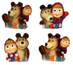 Магніт 162 (50уп по 12шт) пластмасовий, 4 види по 12 шт. 5,5*5,5 см