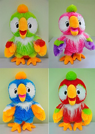 Мягкая игрушка Попугай Кеша 41*30 см 4 цвета