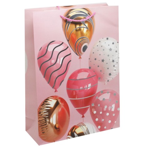 Пакет подарочный 41,5 х 30 см розовый