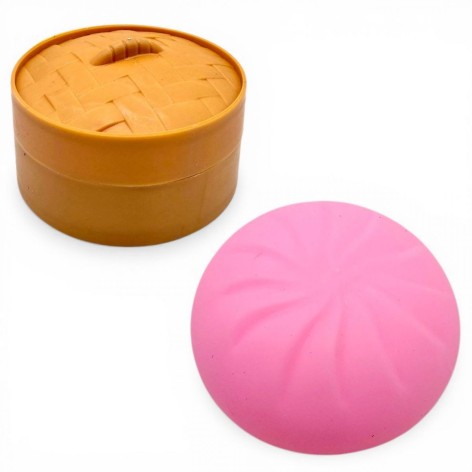 Антистрес (сквіш) "Dumpling", пельмень,10 см (рожевий)