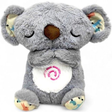 Ночник "Дышащая Коала" (25 см), в пакете, серая