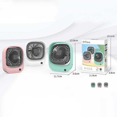 Вентилятор 3 види, 2 режими, акумулятор 3.7 V, в кор. мікс видів 