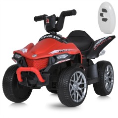 Квадроцикл M 5730ELR-3 (1шт) р/к, 2мотори25W, 1акум12V7AH, муз,світло, MP3, USB, EVA, TF, шкіра, червоний