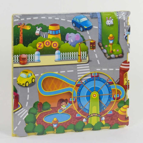 Килимок-пазл EVA  Місто 4шт в упаковці, 60*60см