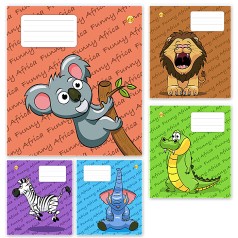 Зошит 12 арк.лінія Люкс ТЕ12100 ВЕСЕЛА АФРИКА, 25/600 5к.  25 шт. в уп.