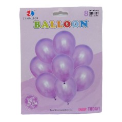 Кулі повітряні латексні 30см металік набір 8шт. (фіолетові)