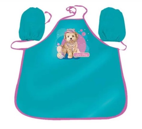 Фартук 34,5*50см с водонепроницаемым покрытием, с нарукавниками 25см, Let's Play