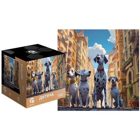Пазли "Дитяча серія. Чотири далматинці", 160 деталей