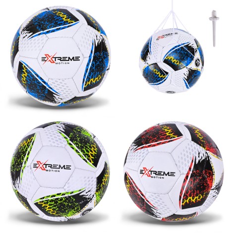 М'яч футбольний Extreme motion №5, PU 420 грам, 32 панелі,Пакістан,сітка+голка в комплекті /30/