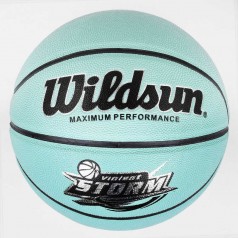 Мяч баскетбольный неоновый светоотражающий, вес 580г., материал PU