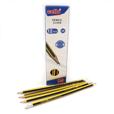 Карандаш гибкий ч/гр. Cello HB с ластиком, цена за 12шт. //