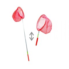 Складной, металлический сачок 85 см красный