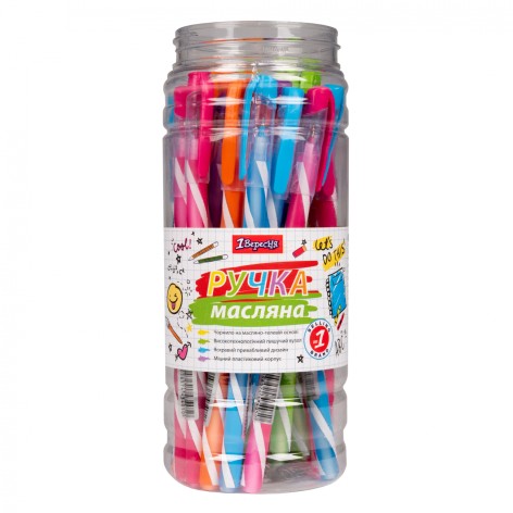 Ручка 1Вересня кульк/масл 