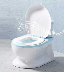 Горшок детский Bimbo цвет Голубой, озвучивание, мягкое сиденье, в кор. /1/