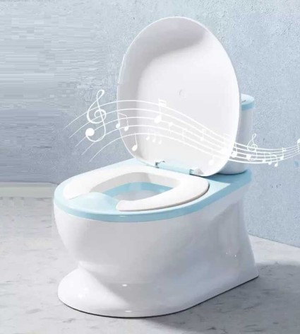 Горшок детский Bimbo цвет Голубой, озвучивание, мягкое сиденье, в кор. /1/