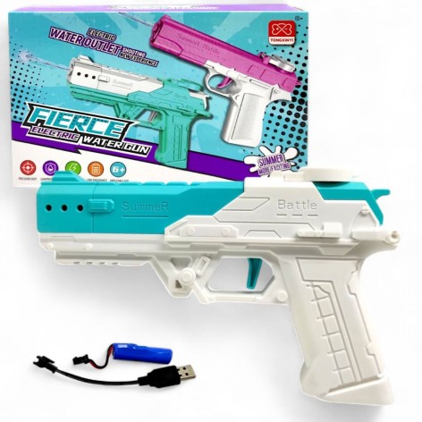 Водний пістолет, електричний, 22,5 см (бірюзовий)