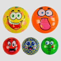 Мяч футбольный 5 видов, 100 граммов, материал мягкий PVC, размер №2, МИКС  