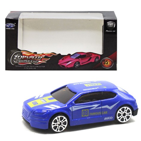 Машинка металлическая, мини, (синя)