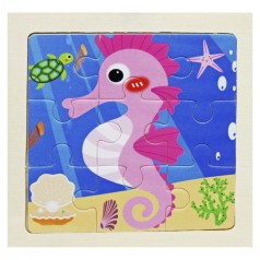 Деревянные пазлы с рамкой 