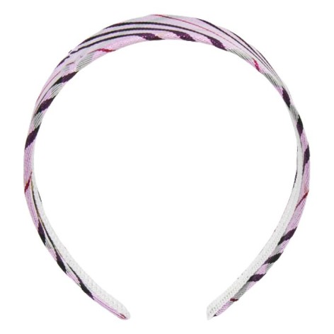 Обруч для волосся в клітку, рожевий (d=13 см)