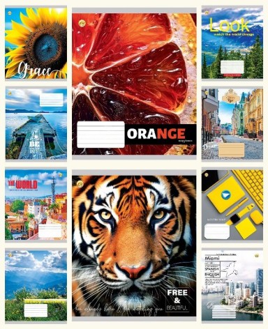 Тетрадь 60 арк.клітинка Тверда ТЕ41604 Мікс 4, 10 шт. в уп. /160/ 10к.