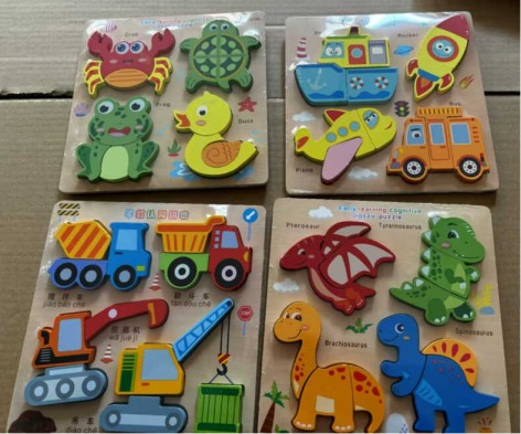 Вкладыши деревянные, в пленке, МИКС видов 