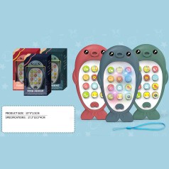 Іграшковий мобільний телефон на батарейках, 3 кольори мікс, у коробці 17,3*10,5*4 см