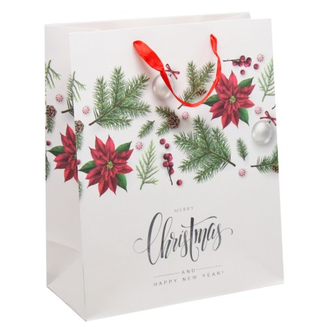 Пакет подарочный, новогодний 260 х 127 х 324 мм Вид 4
