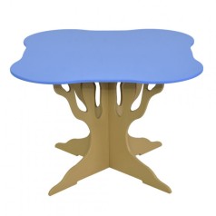 Стол "Мася" (ножка в форме дерева квадрат голубой) Бамсик