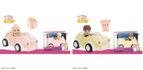Лялька у наборі мікс 2 види, машинка, аксес кор. 18*12*13см 