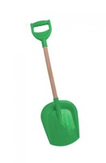 Лопатка мала з дерев'яною ручкою (зелена)