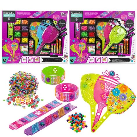 Креативні прикраси 4FUN Game Club, 2 види, віяло, браслети, аксесуари, намистини, в кор. 