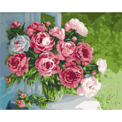 Картина за номерами: Домашні півонії 40*50 BS51651