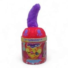 М'яка іграшка-сюрприз – КОТИК У БАНЦІ бузковий