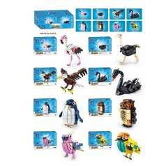 Конструктор # 1-8 , "Пташки", середня кількість елементів 104, /18/144/8шт в кор.