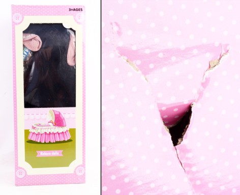 УЦЕНКА 20% Лялька AFD гумова, висота: 52 см, памперс, пляшечка, пустушка, носочки, в кор. /12/