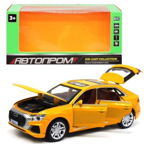 Машинка металлическая Audi желтая