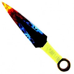 Нож деревянный сувенирный пфут, голубой огонь