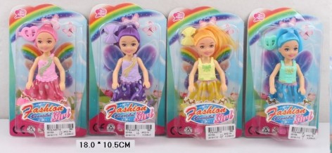 Лялька маленька 4 вида, фея слюда 18*10,5см 