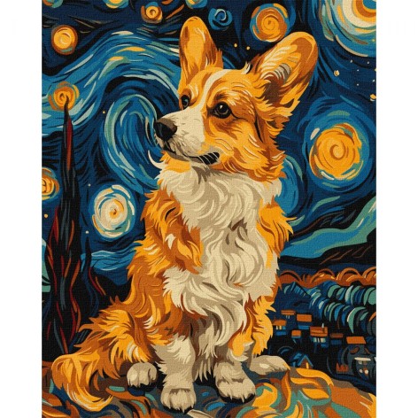 Картина по номерам "Волшебные корги" 40х50 см
