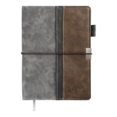 Дневник датированный 2022 LIBERO, A5, серый, искусственная кожа