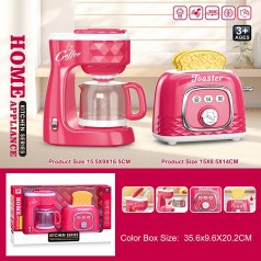 Набір побут.техніки 6864B кавоварка з тостером батар.муз.світ.2шт.в кор.35,6*9,6*20,2 