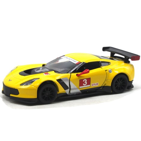 Машинка металева CHEVROLET CORVETTE C7 2016 жовта