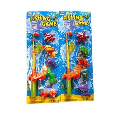 Рибалка 2 види, магнітна, 5 рибок, 1 вудка, на листі 