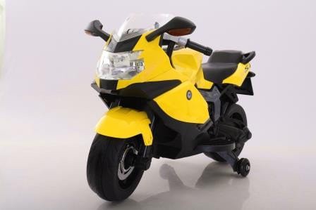 Электромобиль детский T-7235 EVA YELLOW мотоцикл 12V7AH мотор 1*25W с MP3 106*50*65