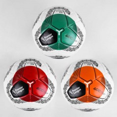 Футбольний м'яч 3 види, вага 420 грам, матеріал PU, балон гумовий, клеєний